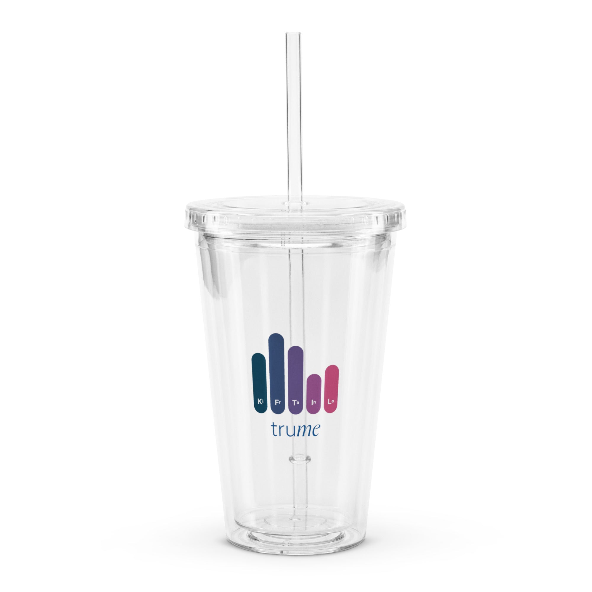 Clear plastic tumbler